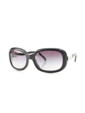 Chanel CC Logo Ribbon Square Gradient Lens Sunglasses Eyewear Black